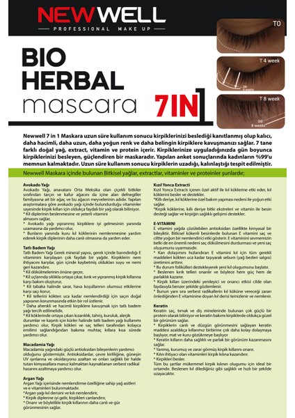 New Well Bio-Herbal Bitkisel Maskara - 7İn1