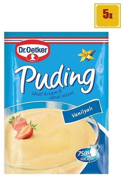 Dr.Oetker Puding Vanilyalı 125 gr x 5
