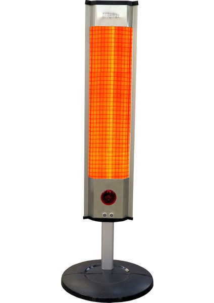 Klasik UK (Uzaktan Kumandalı) 4 KADEMELİ 1800W Carbonmatic Elektrikli Isıtıcı - INOX UC-655