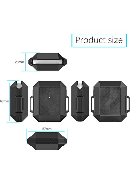 Apple Airpods Kılıf Heawy Armor Silikon Siyah