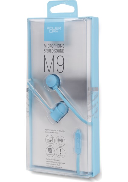 M9 Mikrofonlu Kulaklık Mavi