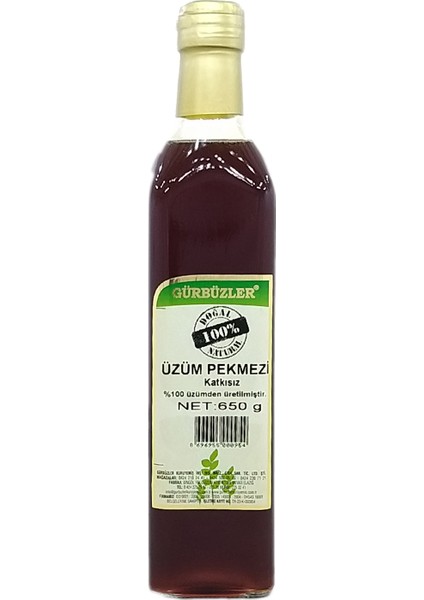 Üzüm Pekmezi 650 gr Cam Şişe