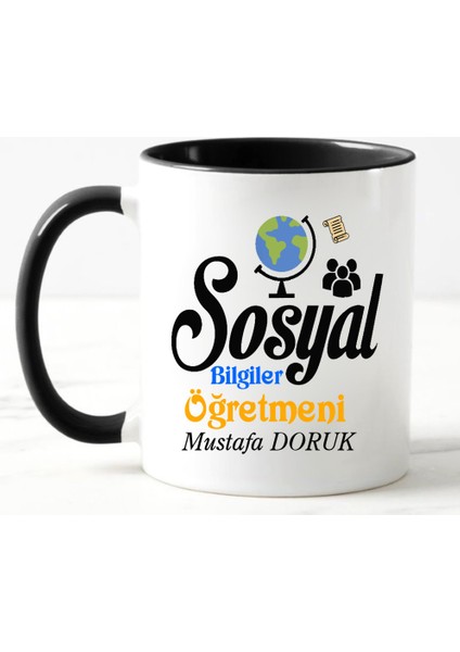 Sosyal Bilgiler Öğretmeni Temalı Kupa