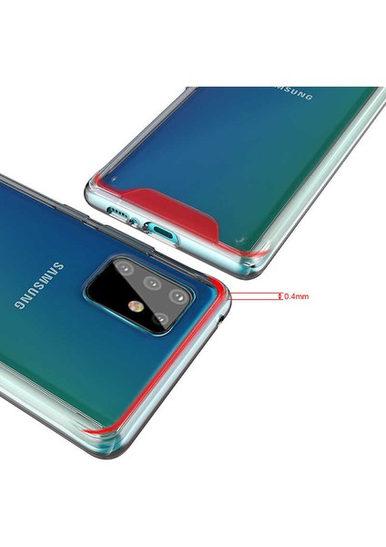 Coverzone Samsung Galaxy A81 Kılıf Armor Opacity Silikon Şeffaf