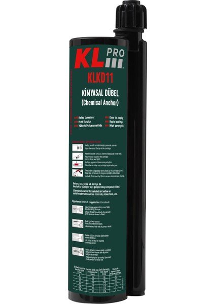 KLKD11-345 Kimyasal Epoksi Dübel 345 ml