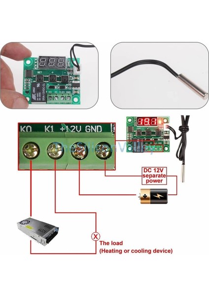 Kuluçka Termostatı Akvaryum Buzdolabı Dijital Termostat - W1209 indirimleri