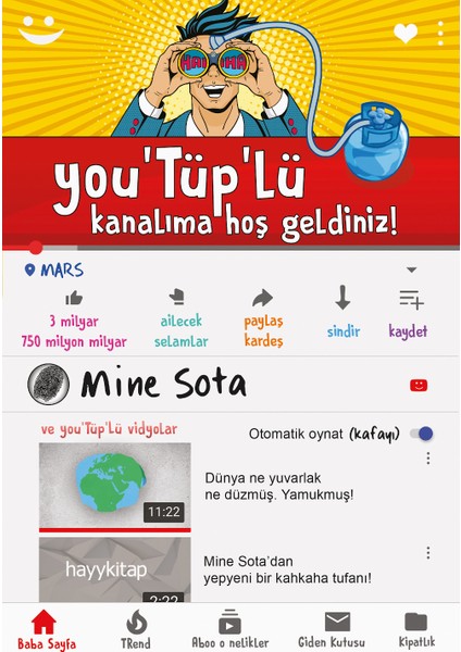 You'Tüp'lü Kanalıma Hoş Geldiniz! - Mine Sota