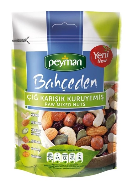 Bahçeden Çiğ Karışık Kuruyemiş 165G