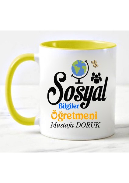 Sosyal Bilgiler Öğretmeni Temalı Kupa