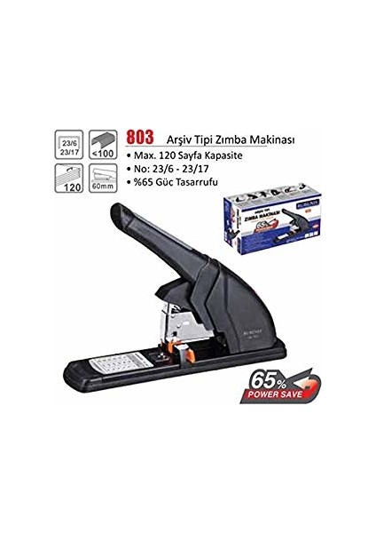 803 Arşiv Tipi Kollu Zımba Makinesi 120 Sayfa