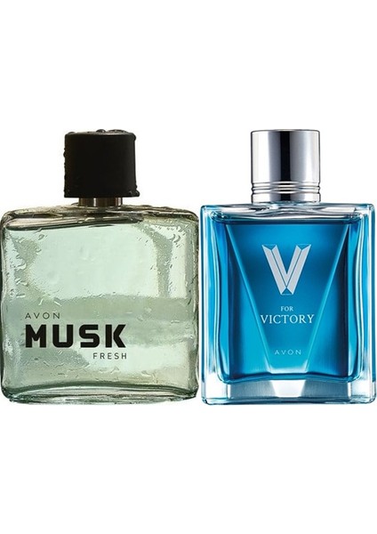 Musk Fresh+Avon V For Victory 2Li Erkek Set