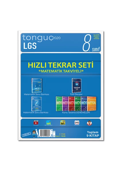 Tonguç Akademi Lgs 8. Sınıf Hızlı Tekrar Seti - Matematik Takviyeli