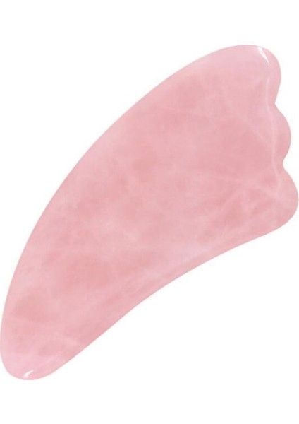 Pembe Kuvars Taşı Gua Sha Yüz Bakımı Kaz Ayağı