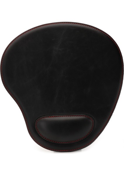 Ot218 Oval Deri Bilek Destekli Mouse Pad - Siyah