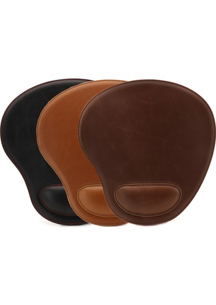 Ot219 Oval Deri Bilek Destekli Mouse Pad - Kahverengi indirimleri