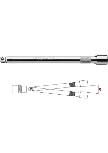 C21-70W Serisi 1/2" Uzatma Kolları Bombe Başlı 50 mm