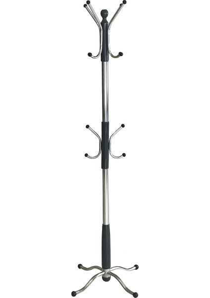 Ayaklı Askılık Portmanto - Venedik Model - Antrasit Gri