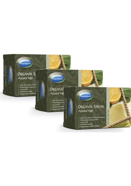 Organik Portakal Yağlı Sabun 125 gr x 3 Adet