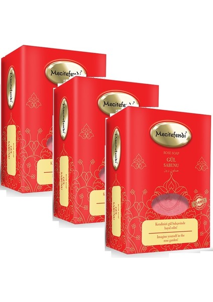 Gül Özlü Sabun 150 gr x 3 Adet