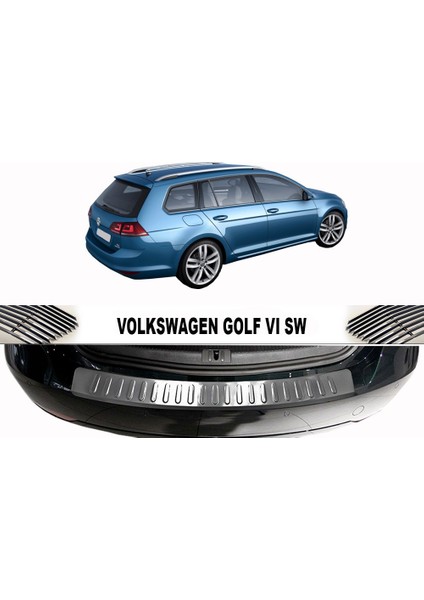 Volkswagen Golf 6 Arka Tampon Eşiği Paslanmaz Çelik Sw 2009-2012 Modeller