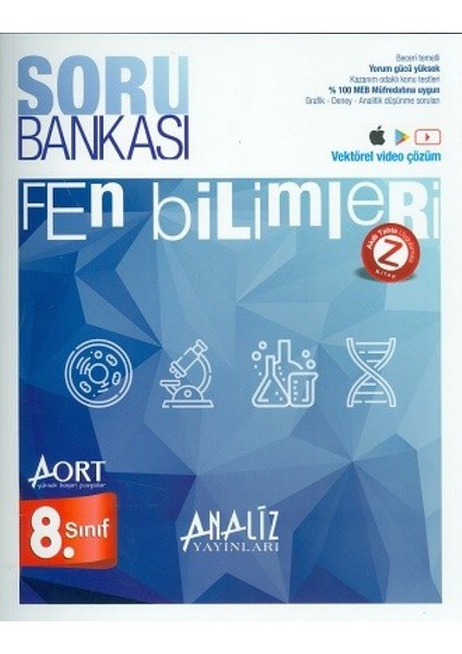 Analiz Yayınları 8.Sınıf Fen Bilimleri Aort Yeni Nesil Soru Bankası