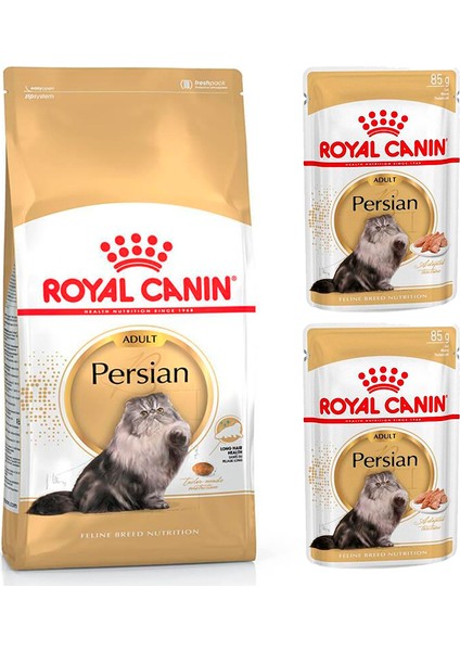 Adult Yetişkin Persian Kedi Maması 2 kg + Royal Canin Persian Yetişkin Yaş Maması 2 Adet