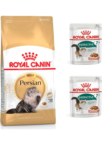 Adult Yetişkin Persian Kedi Maması 2 kg + Royal Canin Yetişkin +7 Yaş Mama 2 Adet