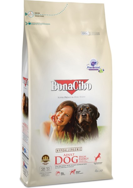 Adult Dog He Yüksek Enerjili Yetişkin Köpek Maması 4 kg