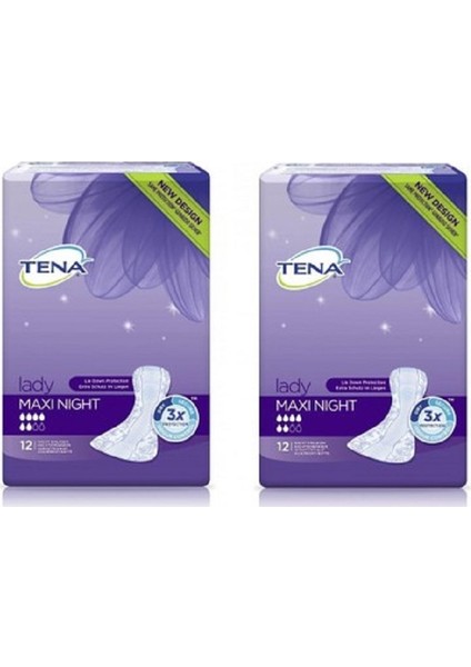 Lady Maxi Night Mesane Pedi 12'li 2 Paket - 24 Adet