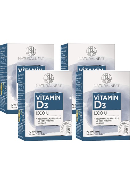 Vitamin D3 1000 Iu 10 ml Sprey 4 Kutu