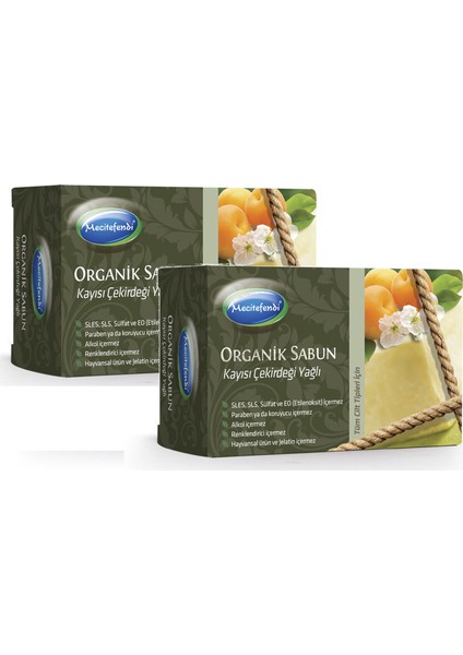 Organik Kayısı Çekirdeği Yağlı Sabun 125 gr x 2 Adet