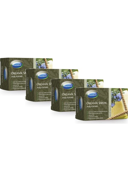 Organik Ardıç Katranlı Sabun 125 gr x 4 Adet
