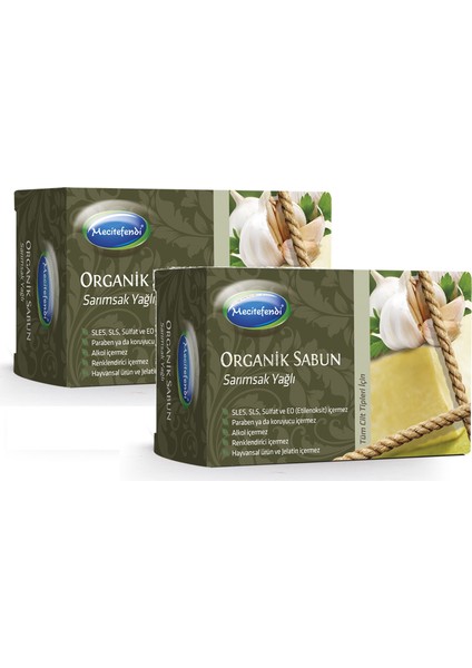 Organik Sarımsak Yağlı Sabun 125 gr x 2 Adet