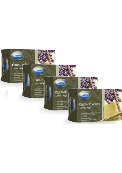 Organik Lavanta Yağlı Sabun 125 gr x 4 Adet