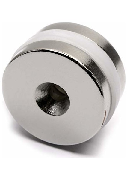 Neodyum Mıknatıs Havşa Delikli 25 x 10 - 5,5 x 5 mm (2'li Paket)