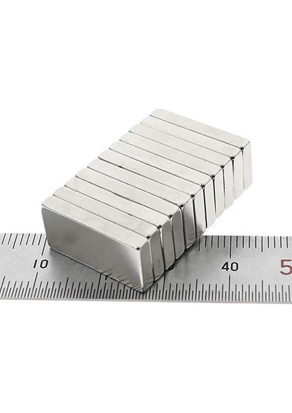 20x10x3 mm Süper Güçlü Neodyum Mıknatıs Magnet (5 Adet)