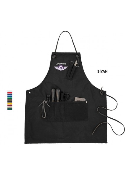 Nakışlı Boyundan Askılı Önlük İş Barista Şef Garson Aşçı Cafe Restaurant Kuaför Tattoo Önlüğü fiyatları