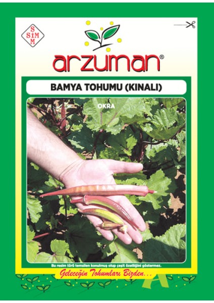 Sebze Kınalı Bamya Tohum 25 gr