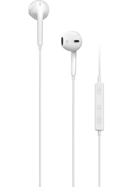 Mojue WE02 Kumandalı ve Mikrofonlu Kulakiçi Kulaklık Beyaz