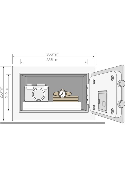 Maksimum Güvenlik Sertifikalı Parmak İzli - Ev Tipi Motorlu Kasa - YSFM/250/EG1