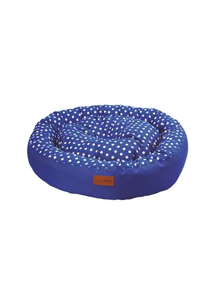 Tarte Yuvarlak Köpek Yatağı Mavi