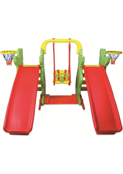 King Kids Kaydıraklı Salıncak Set C Yeşil