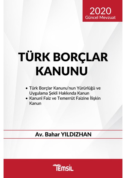 Türk Borçlar Kanunu - Bahar Yıldızhan