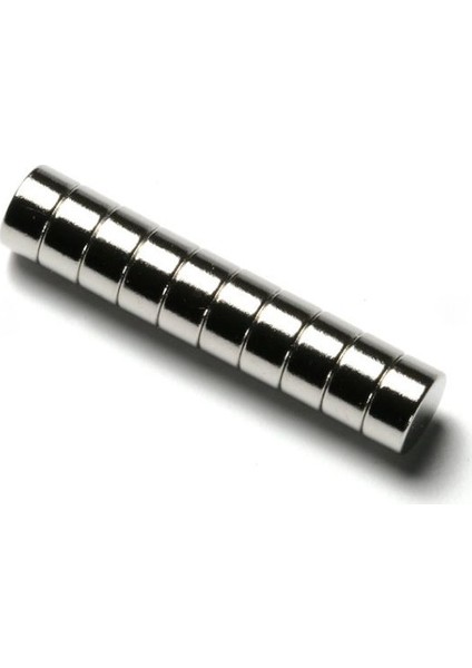 6 mm x 3 mm Yuvarlak Güçlü Neodyum Mıknatıs (50'li Paket)