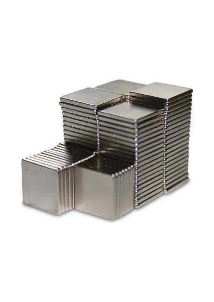 10x10x1 mm Kare Neodyum Mıknatıs Güçlü Magnet (50 Adet)