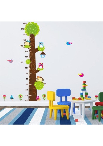 Gelişim Takip Boy Ölçer Çocuk ve Bebek Odasi Duvar Parti Süsleme Sticker Pvc