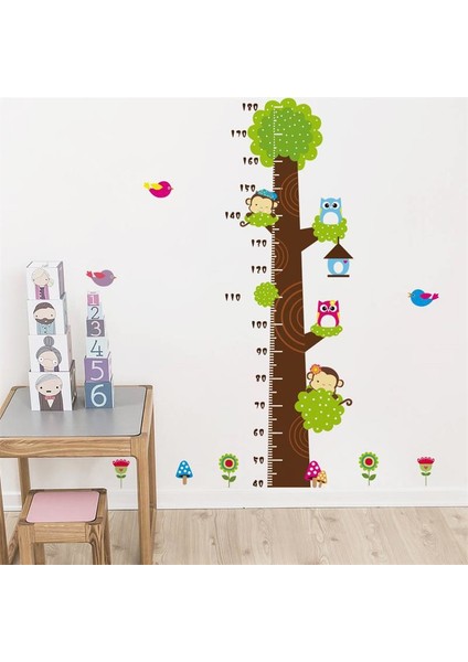 Gelişim Takip Boy Ölçer Çocuk ve Bebek Odasi Duvar Parti Süsleme Sticker Pvc