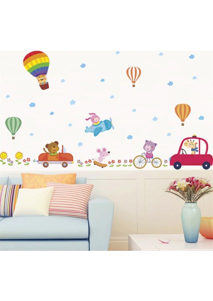 Sıcak Renkli Balonlar Çocuk Ve Bebek Odasi Duvar Parti Süsleme Sticker Pvc