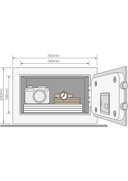 Yüksek Güvenlikli Parmak İzli - Compact Tipi Motorlu Kasa - YSFB/200/EB1