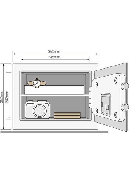 Yüksek Güvenlikli Parmak İzli - Ev Tipi Motorlu Kasa - YSFB/250/EB1